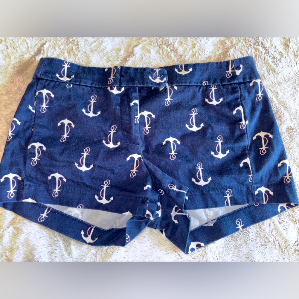 J Crew Cute Coastal Anchors Away Shorty Shorts 4